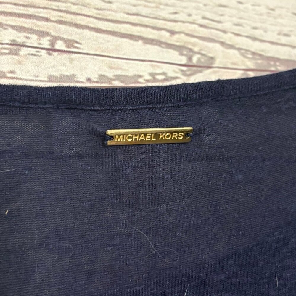 Michael Kors Navy Short Sleeve with Knot Detail XL - Picture 7 of 7